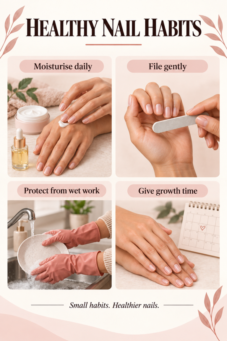 Illustrated guide: How to Support Healthy, Stronger-Looking Nails.