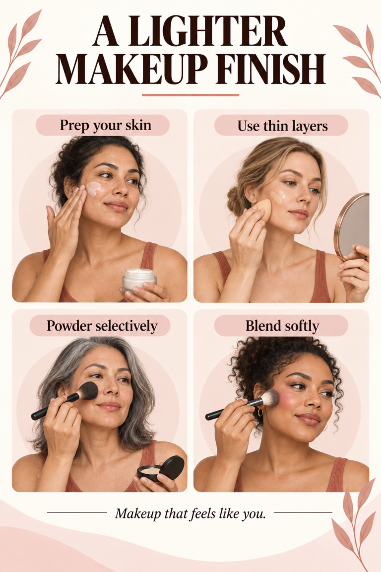 Illustrated guide: Makeup Habits That Can Make Your Look Feel Heavy (and What to Try Instead).