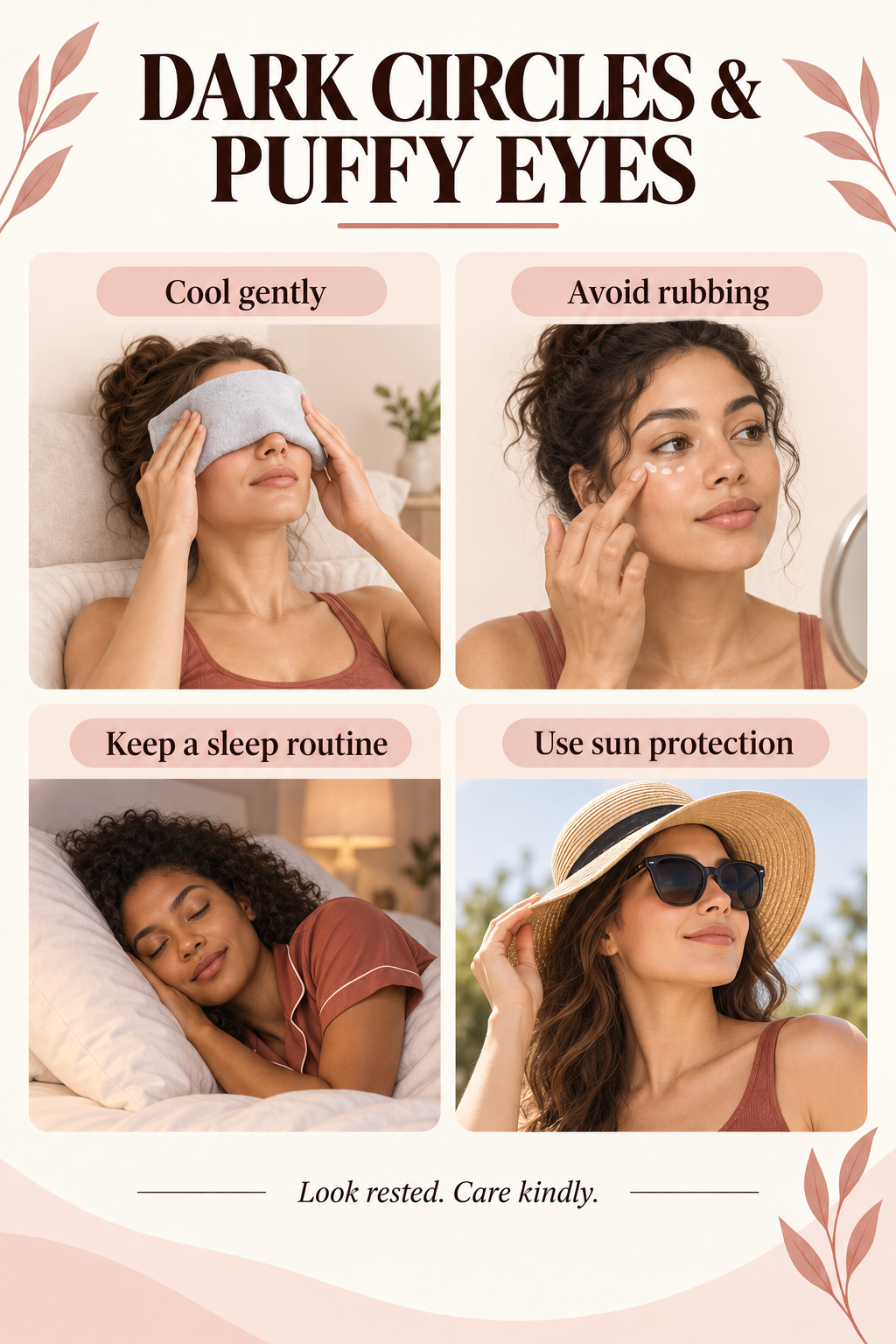 Illustrated guide: Dark Circles and Puffy Eyes: Small Habits That Can Help.
