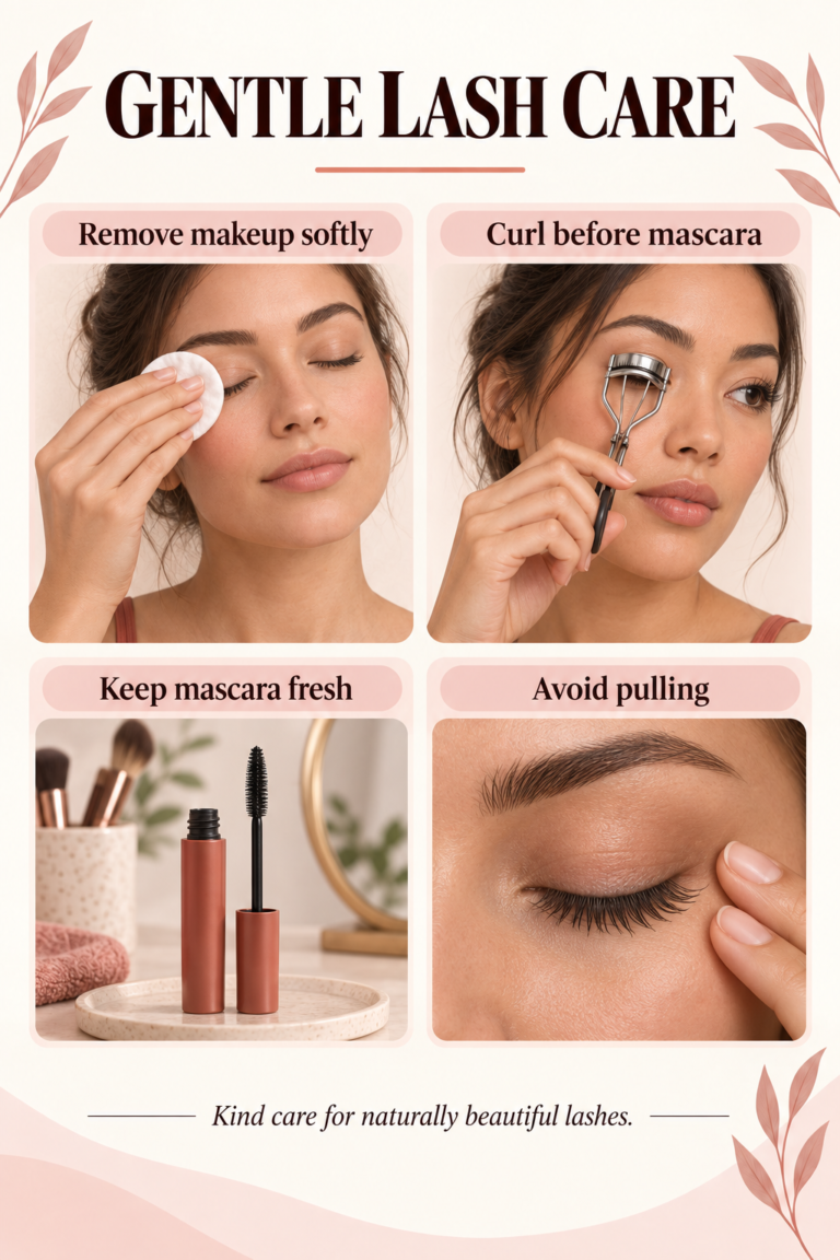 Illustrated guide: How to Care for Lashes So They Look Fuller and Healthier.