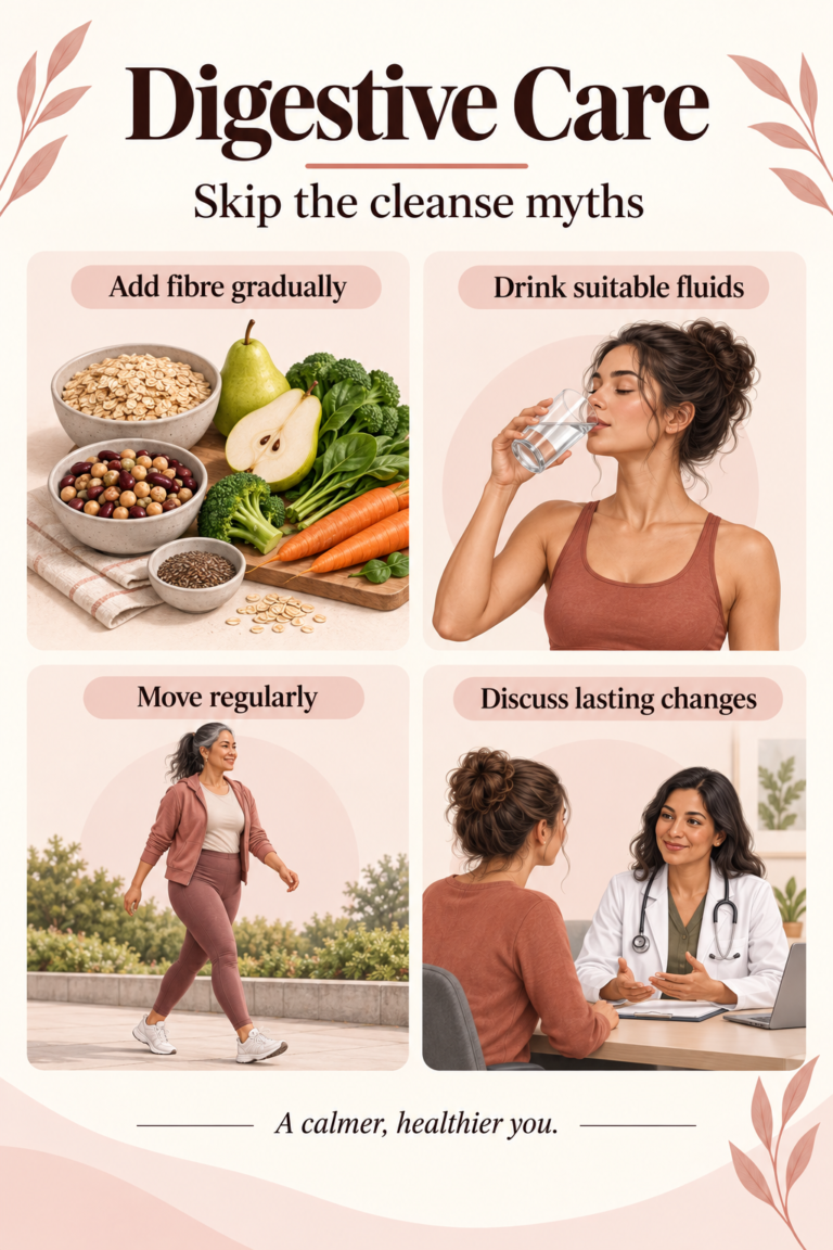 Illustrated guide: Colon Cleanses: Replace the “Toxin” Myth with Digestive Care.